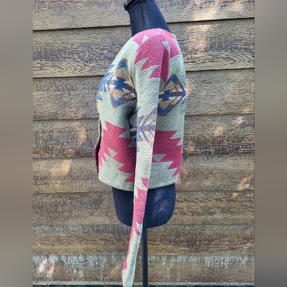 Vintage 80's Starfire Southwestern Crop Blazer Jacket - Picture 5 of 9